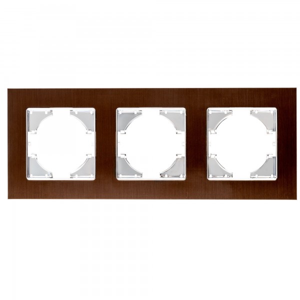 S-empot.aluminio marron marco 3elem.hori