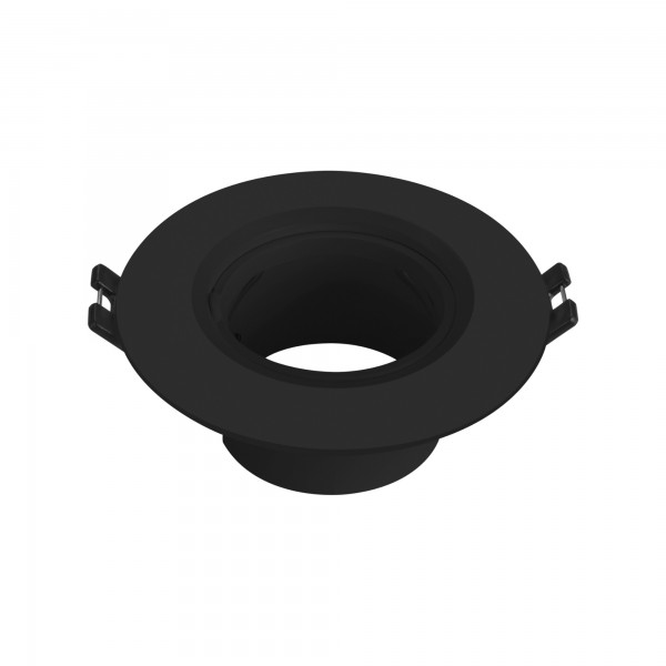 Aro fijo gu10 redondo negro (caja de 6 unidades)