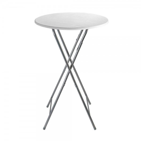 Mesa redonda plegable color blanco ø80 x 110 cm