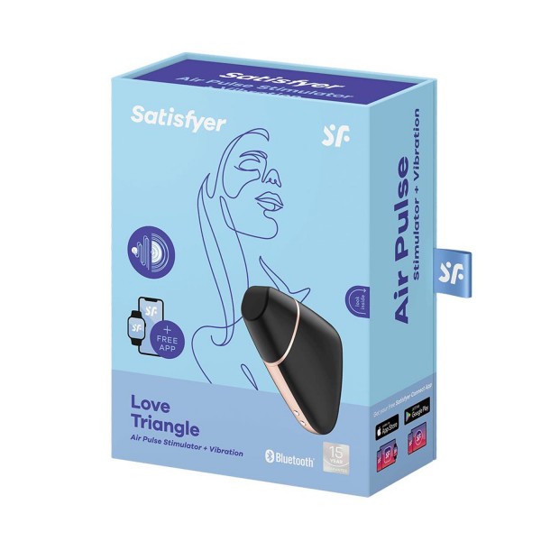 Satisfyer love triangle estimulador negro negro con bluetooth 1un