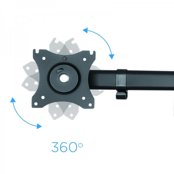 Tooq db1327tn-b soporte monitor mesa 3brazos 13-27