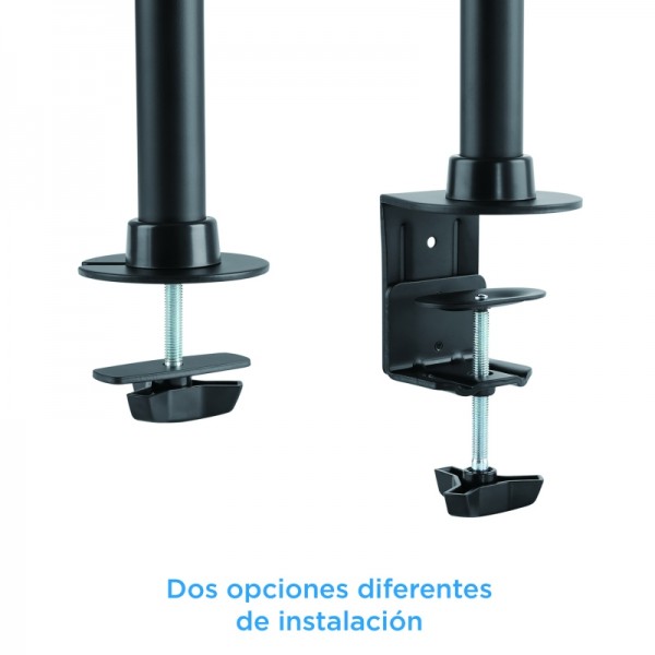Tooq db1327tn-b soporte monitor mesa 3brazos 13-27
