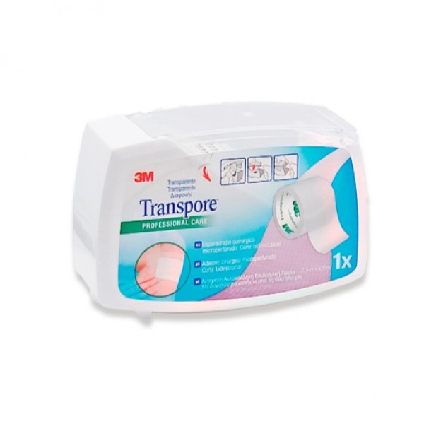 3M Transpore Esparadrapo Blanco Microperforado 5m X 2,5cm