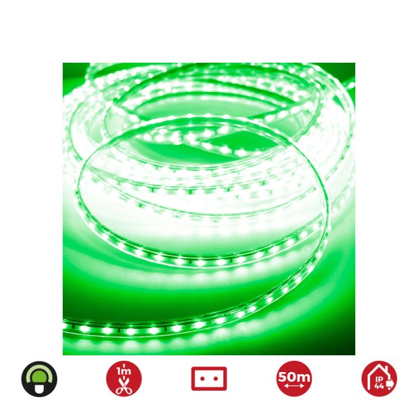 Tira de led 60 leds/m 4,2w/m 220-240v ip44 50 m verde