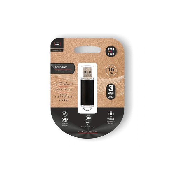 Tech one tech basic pendrive 16gb usb 2.0 negro