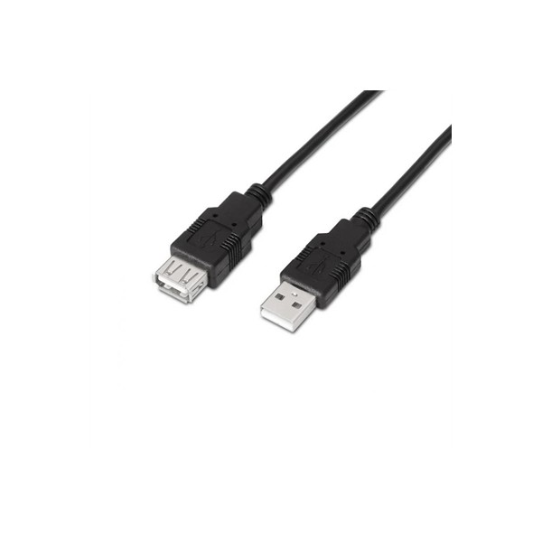 Aisens cable usb 2.0 tipo a/m-a/h negro 1.8m