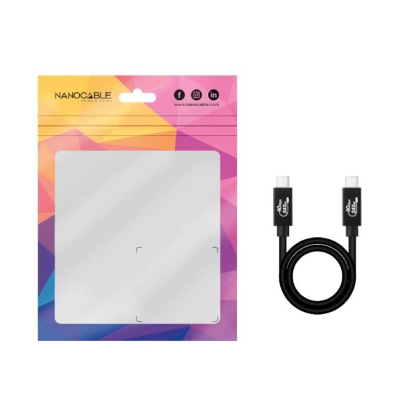Nanocable cable usb4 gen3x2 40gbps 240w usb-c 1m