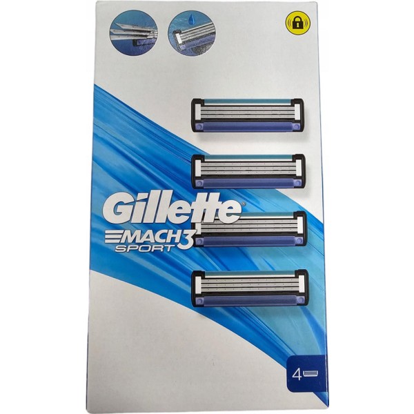 Gillette match3 cuchillas sport pack 4 cabezales 4un