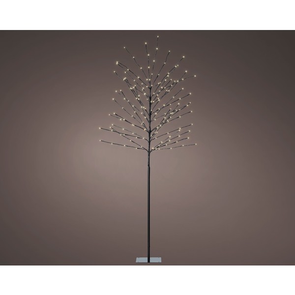 árbol iluminado exterior 160 leds luz cálida ø70 cm x 1,80 m