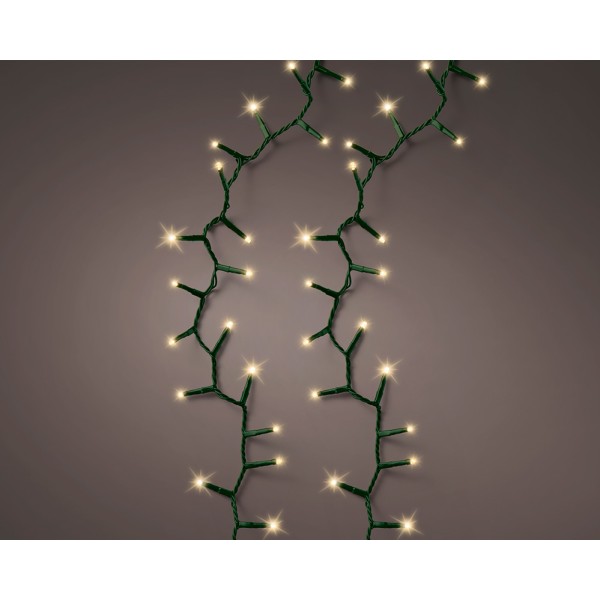 Guirnalda multifunción, uso exterior, led compact, oro suave, cable verde, 500 leds, 16 m