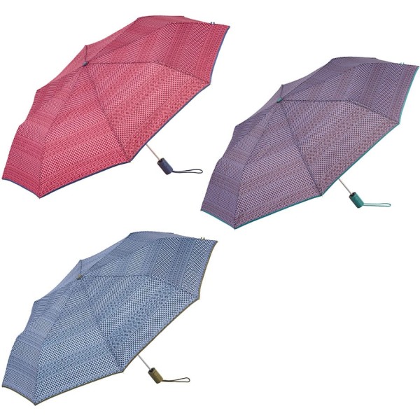 Paraguas automático estampado étnico con uv 50+, colores surtidos