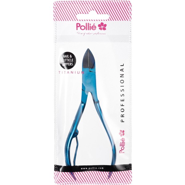 Eurostil titanio corta-uñas azul 11cm 1un