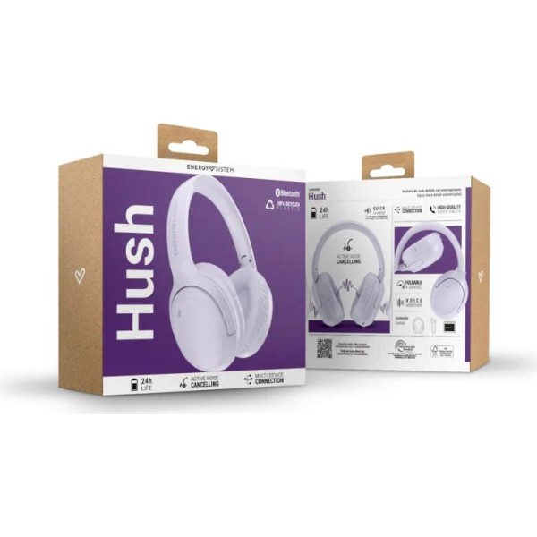 Energy sistem auriculares hush lavender bt anc