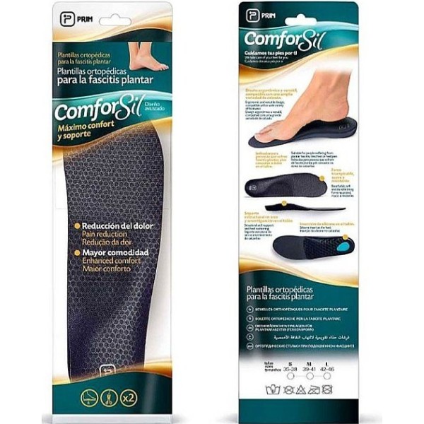 Prim Comforsil Plantillas Ortopedicas para Fascitis Plantar Talla S 35-38