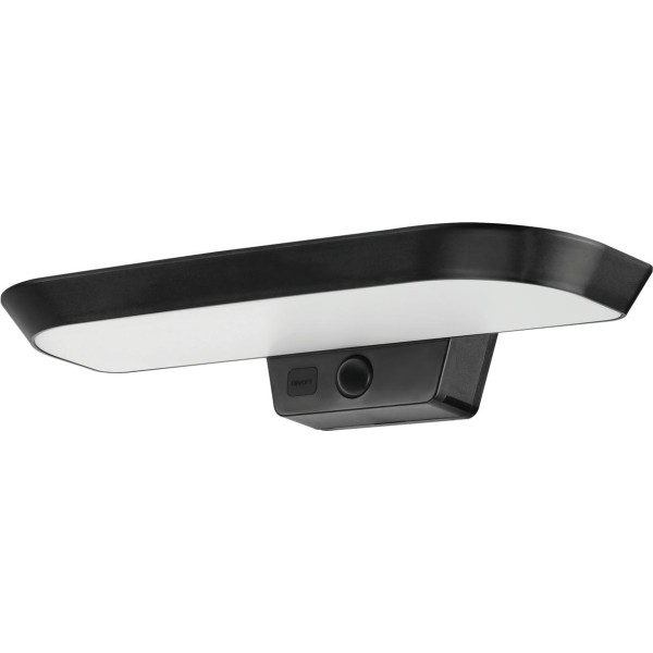 Aplique led solar negro oval ip54 6w.cct