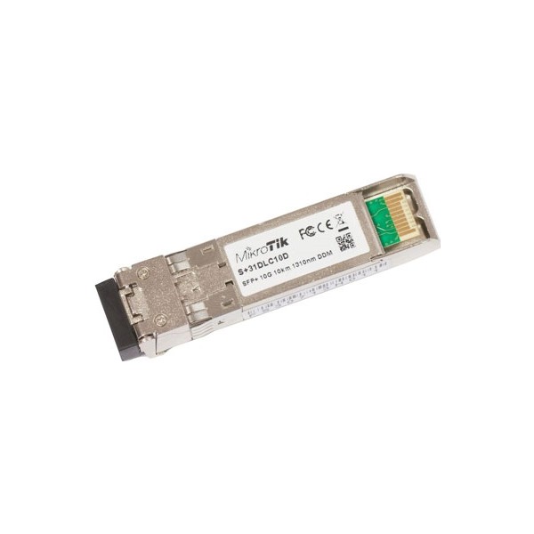 Mikrotik s+31dlc10d módulo fibra sfp+ monomod 10km