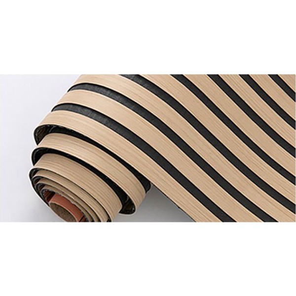 Revestimiento autoadhesivo 3d, color roble con fondo de fieltro gris antracita, rollo de 58 x 300 cm