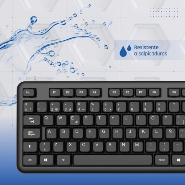 Iggual teclado usb estándar ck-office-105t negro